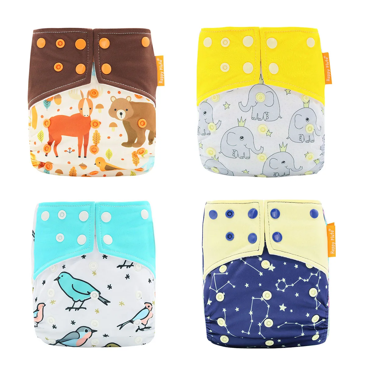 

Baby Washable Reusable Real Cloth STANDARD Hook-Loop Pocket Nappy Diaper Cover Wrap suits Birth to Potty One Size 0-2yrs