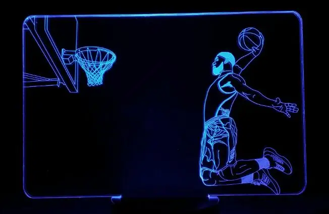 Model 6 Lebron James светодиодный ночник сенсорный датчик 16 цветов лампа спорт ребенок подарок баскетбол настольная лампа спальня James Slam dank - Испускаемый цвет: Model 6