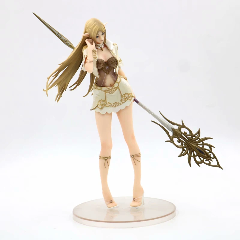 Меч можно заменить Аниме Фигурка Lineage небеса 2 эльфа женский маг 24 см ПВХ сексуальная экшн-Фигурка Девушки Коллекция Модель игрушки