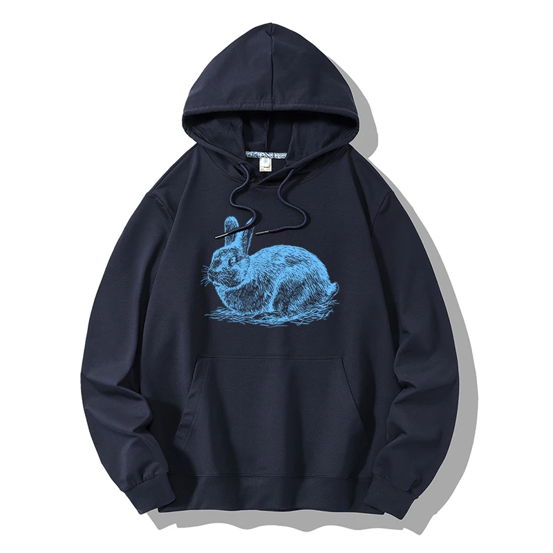 

Hoodie Rabbit Printing Streetwear Haraju Tops Pullovers Y2K Hoodie Men/Women Hip Hop Fashion Clothes Sweatshirt Black Hoodies