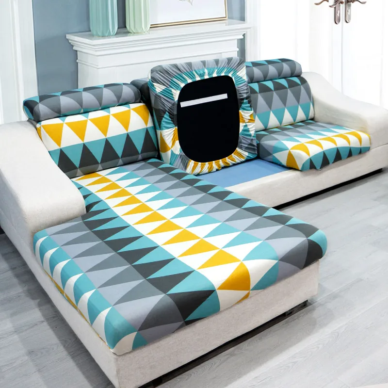

Luanqi 1/2/3/4 Seats Stretch Sofa Cushion Cover Cartoons Furniture Slipcover For Living Room Decorative Protector Seat Cushion