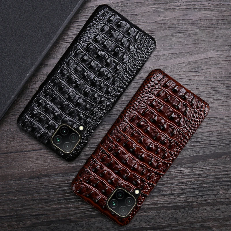 Высококлассный мужской чехол из натуральной кожи для телефона Huawei P40lite Воловья