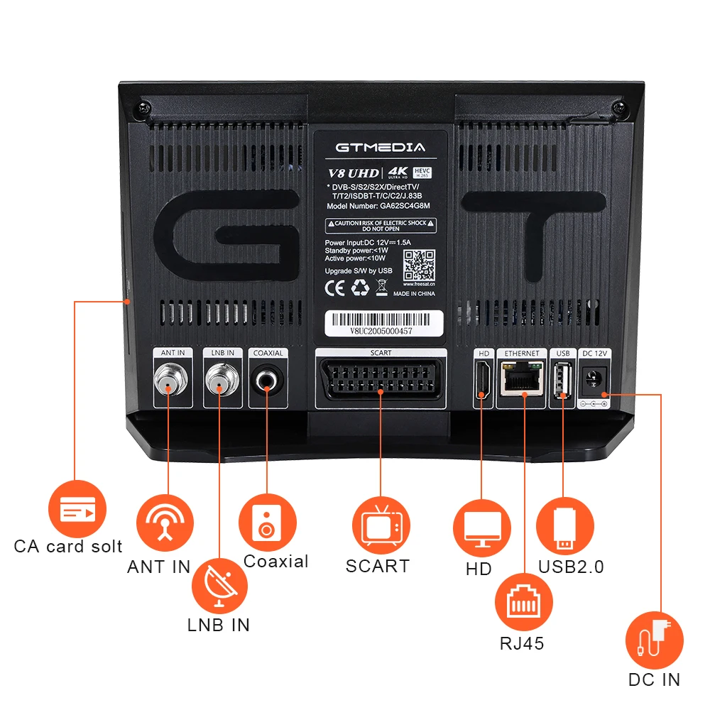 Новый 4K тюнер dvb Combo Gtmedia V8 UHD Обновление от Freesat nova series поддержка 4G ключ Abertis