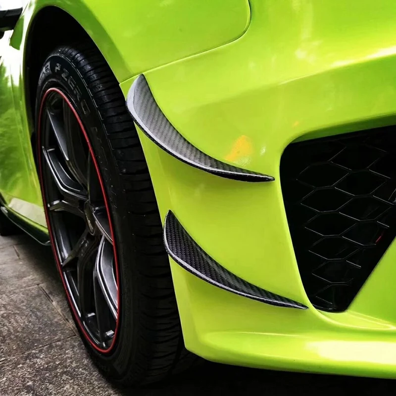 Новинка 4 шт. Универсальный C стиль углеродное волокно передний бампер Canards Shark Fins