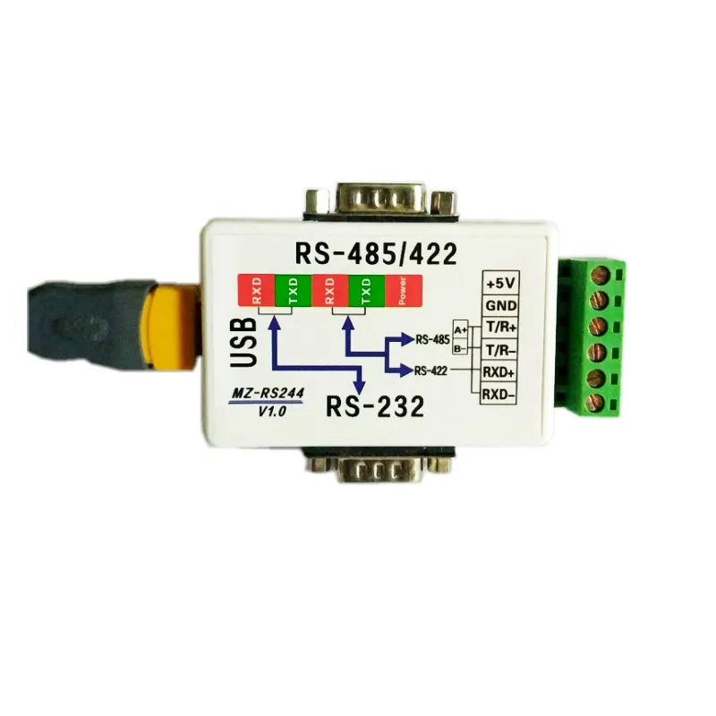 Одновременный преобразователь MZRS244 с USB на 232 и 422 до 485 с Usb на RS232RS485 Одновременный преобразователь MZRS244 с USB на 232 и 422 до 485 с Usb на RS232RS485