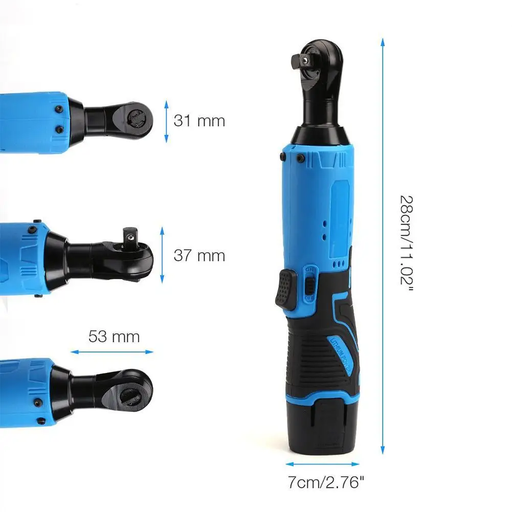 

Right Angle Wrench Electric Cordless Electric Nuts Ratchet Wrench Screws Auto Wrench Nuts Tools Remove Repair 12V Y6T2
