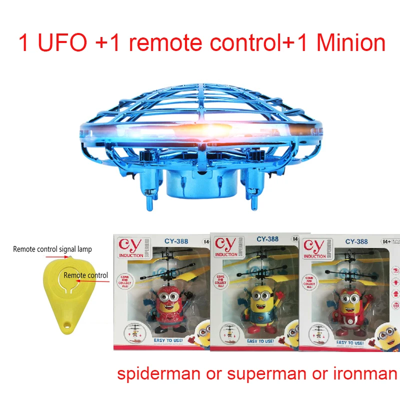 Мини UFO Дрон игрушки Инфракрасный зондирование управление интерактивный самолет жесты индукции управления led высота удержания Квадрокоптер для детей - Цвет: set 8