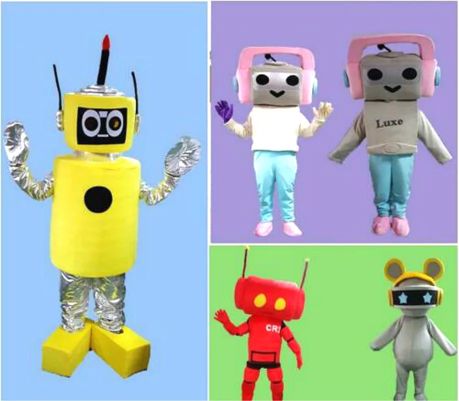 

Halloween Robot Cosplay Mascot Costume Suits Birthday Party Fancy Dress Clothing Outfit Carnival Adults Size