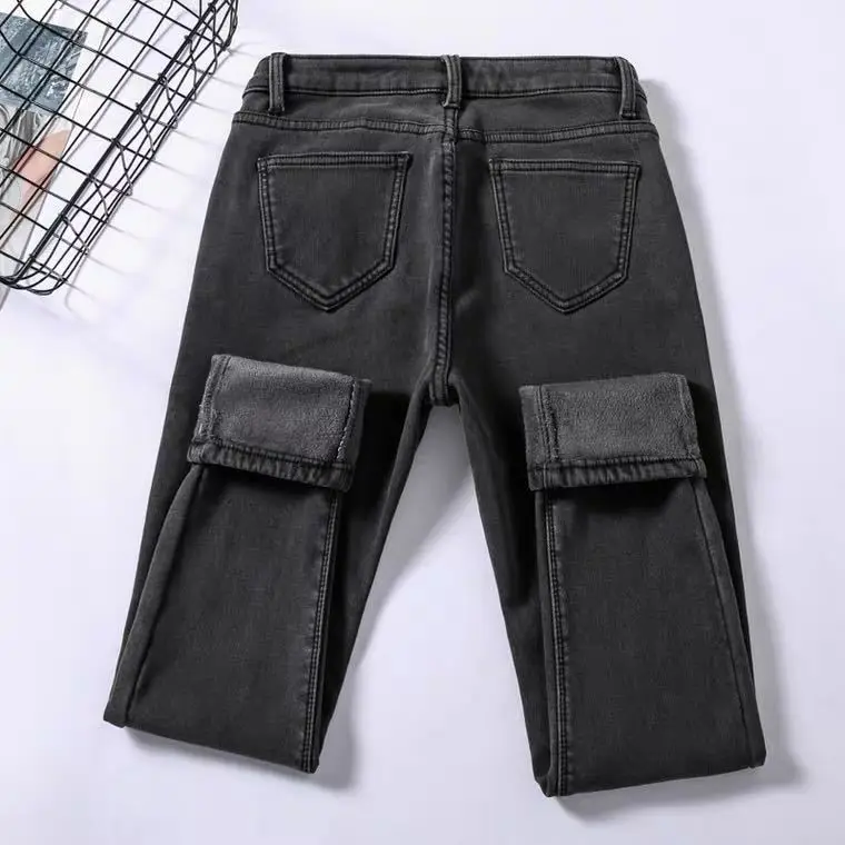 

Woman Jeans Pants Women's High Waist Jeans Black Skinny Tappered Pants Stretch Pants