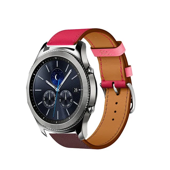 Кожаный ремешок для samsung galaxy 46 мм s3 pebble time Ticwatch S S2 pro 22 amazfit 1 2s 3 GTR pace Huawei GT 2