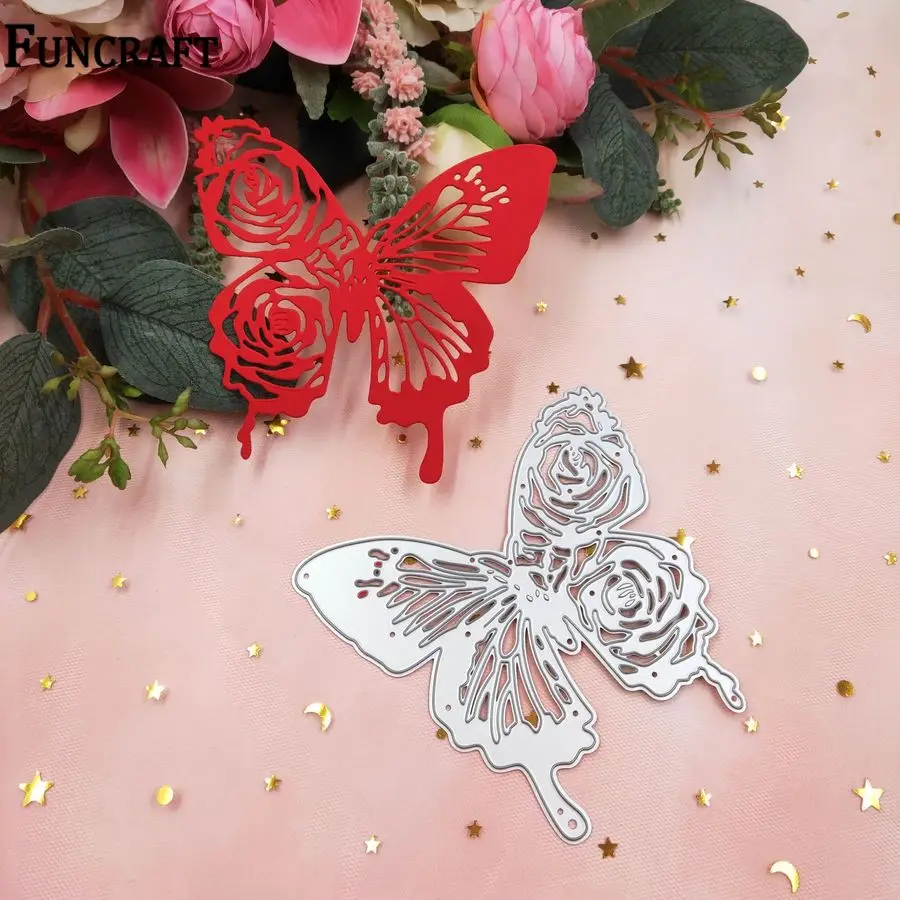 Милый цветочный край тисненый узор с бабочками металлические режущие штампы Kscraft
