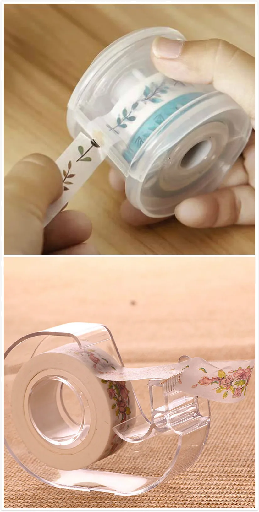 

1pcs Plastic Adhesive Tape Dispenser Cutter Dispenser Adhesive Tape Holder For School Office Cutting Supplies