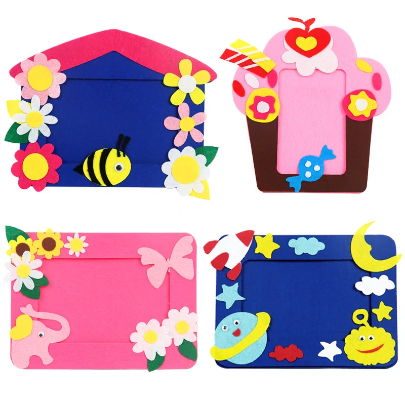 

Non-woven Cute Picture Photo Frame Children Stickers Handmade DIY Material Craft Toys Party Favor Decoration