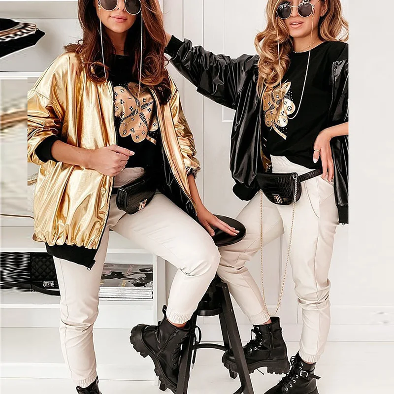 Женская тонкая куртка-бомбер повседневная приталенная куртка на молнии с