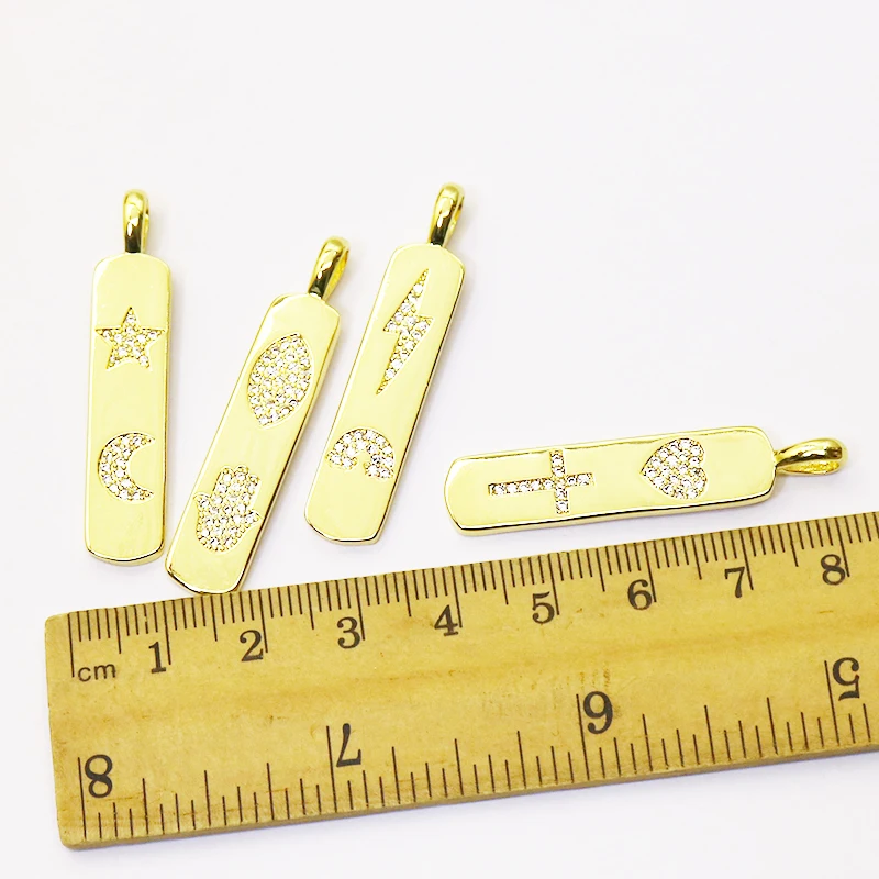 

20 Pcs Rectangle pendant accessories for necklace making Jewelry chain Fashion eyes jewelry pendant 7238