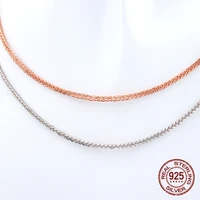 s925 silver chain necklace for women attractive jewelry with pendant 50 55mm sterling silver chain