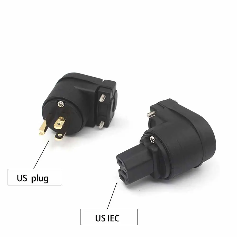 Thouliess pai HIFI 90 градусов позолоченный штекер питания EU/US/AU разъем IEC для усилителя