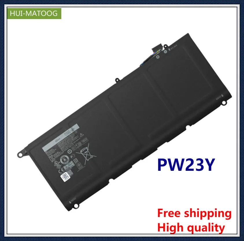 HUI MATOOG PW23Y Аккумулятор для ноутбука Dell XPS 13 9360 Series RNP72 0RNP72 TP1GT 0TP1GT 7 6 в 60
