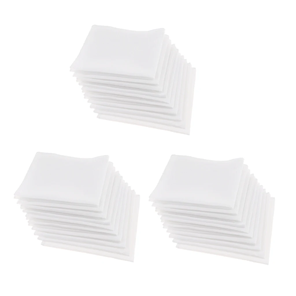 

30 Bulk Cotton Handkerchiefs Womens Classic Washable Square Hankie Towel