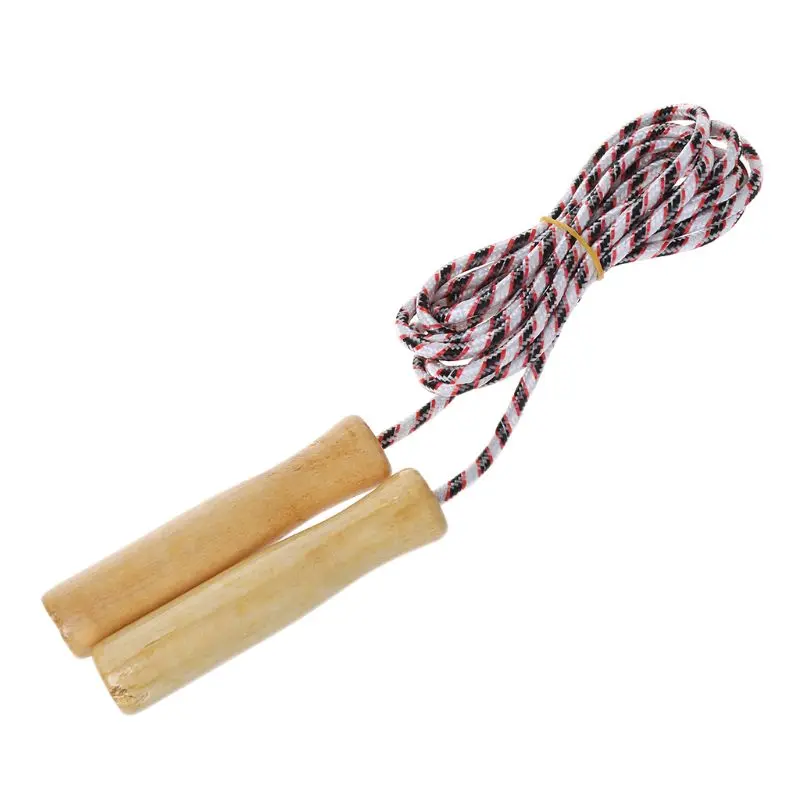 Горячая 2 м деревянная ручка Скакалка ребенок фитнес оборудование практика