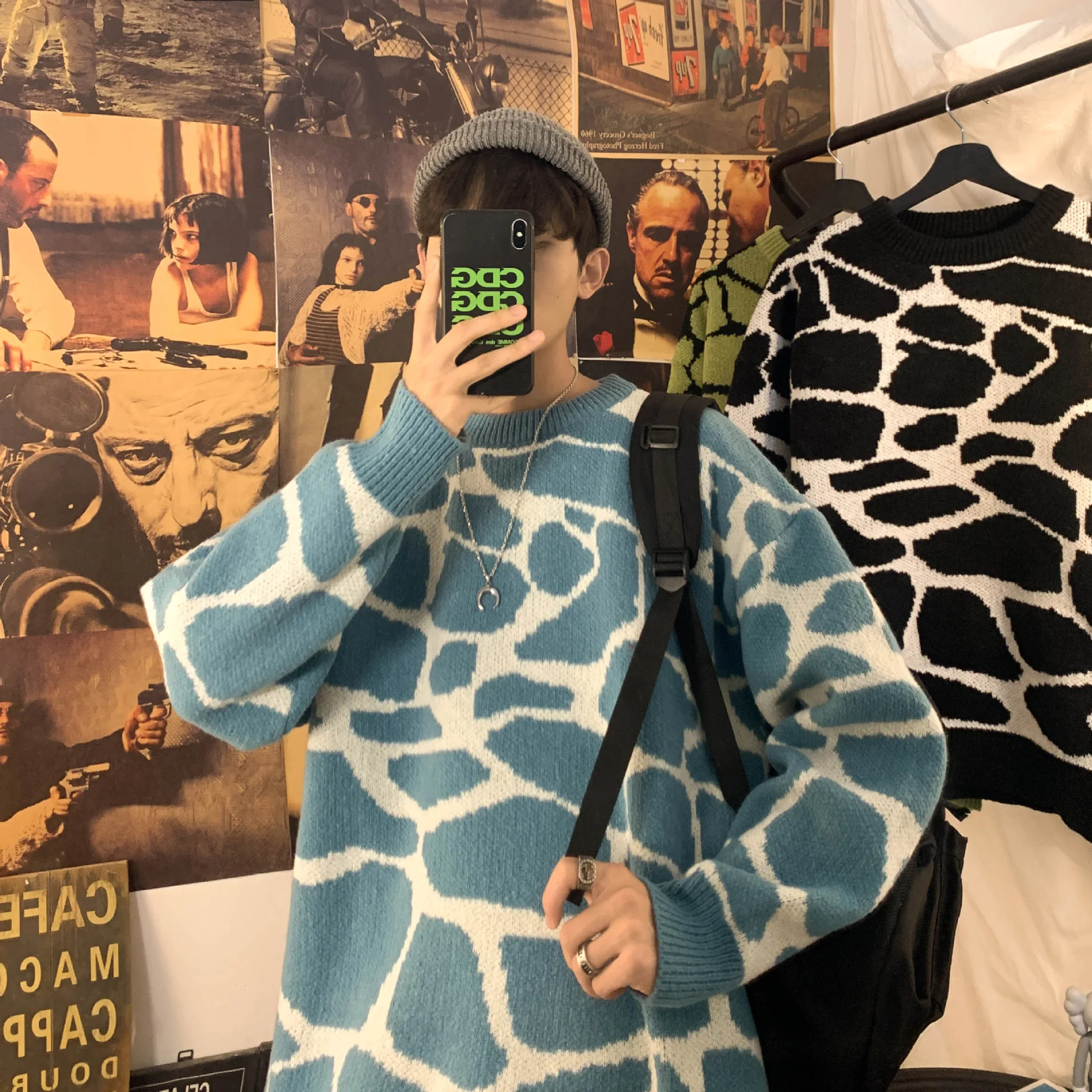 Новинка 2021 осенне-зимние Молодежные свитера Свободный Полосатый пуловер для