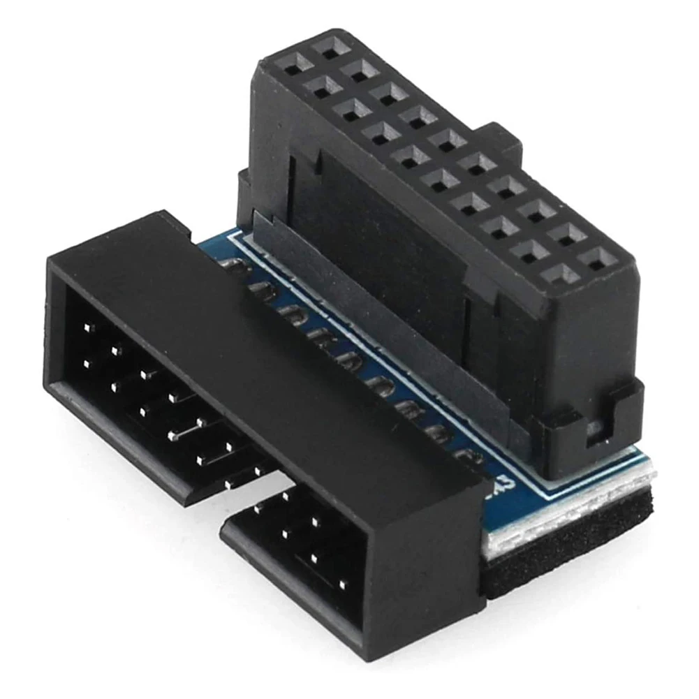 2 шт. USB3.0 19Pin/20Pin разъем штекер-гнездо 90 градусов материнская плата шасси переднее
