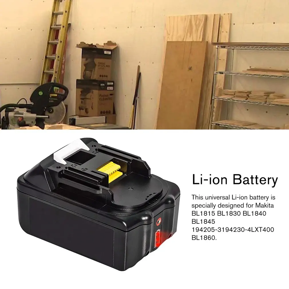 18V 6000mAh литий-ионный сменный аккумулятор, литиионый аккумулятор, замена пакета для Makita BL1830 BL1840 BL1850 BL1860