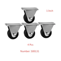 4 pcslot casters 1 inch rubber directional with diameter of 25mm mute wear resistant fixed roller furniture