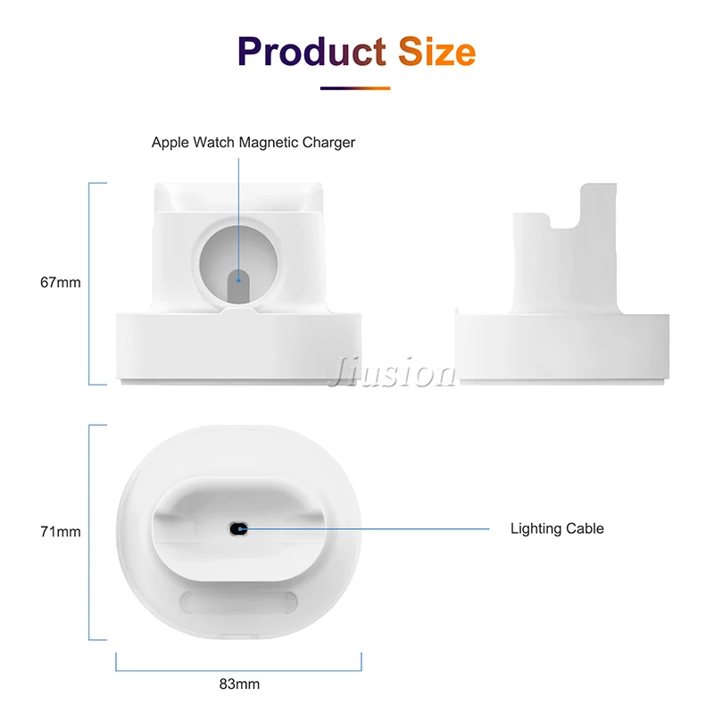 2 в 1 Силиконовый Держатель зарядного устройства для Apple Watch/Iphone/Airpods зарядная