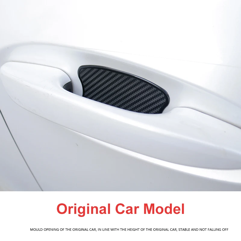 Наклейка на дверь автомобиля QHCP, протектор отделки, ТПУ, наружная дверная чаша, декоративный стиль из углеродного волокна, черные внешние аксессуары, универсальные