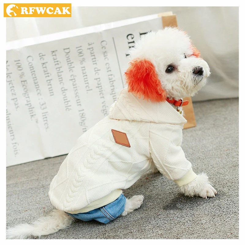 RFWCAK шерстяная одежда для собак свитер с капюшоном Щенок Чихуахуа кэморро Куртка