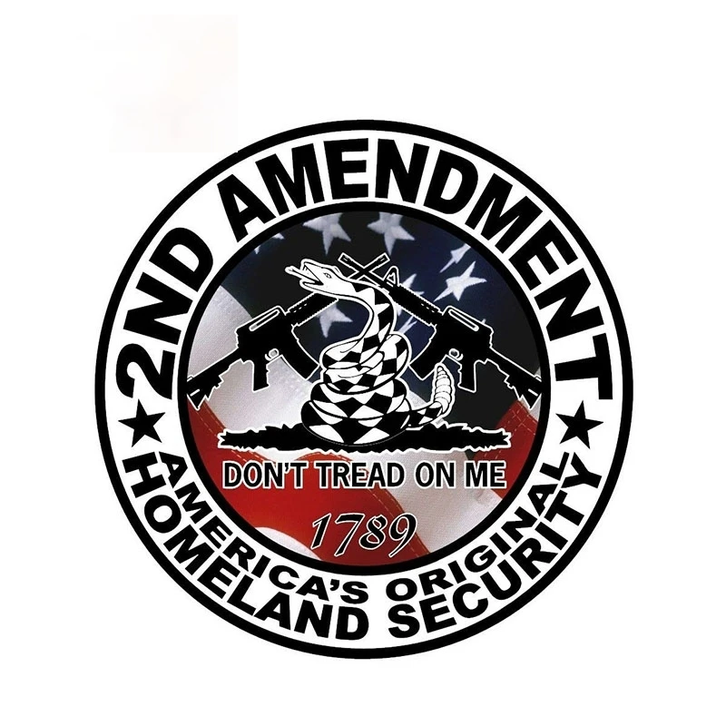 

Fuzhen Boutique Decals Exterior Accessories Personality 2nd Amendment Gun Sticker Dont Tread on Me American Flag NRA Sticker
