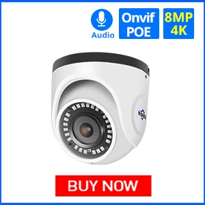 Hiseeu Bullet 4K POE IP камера 8MP слот для sd-карты Водонепроницаемый Аудио видео наблюдения безопасности CCTV камера ONVIF H.265 sony сенсор