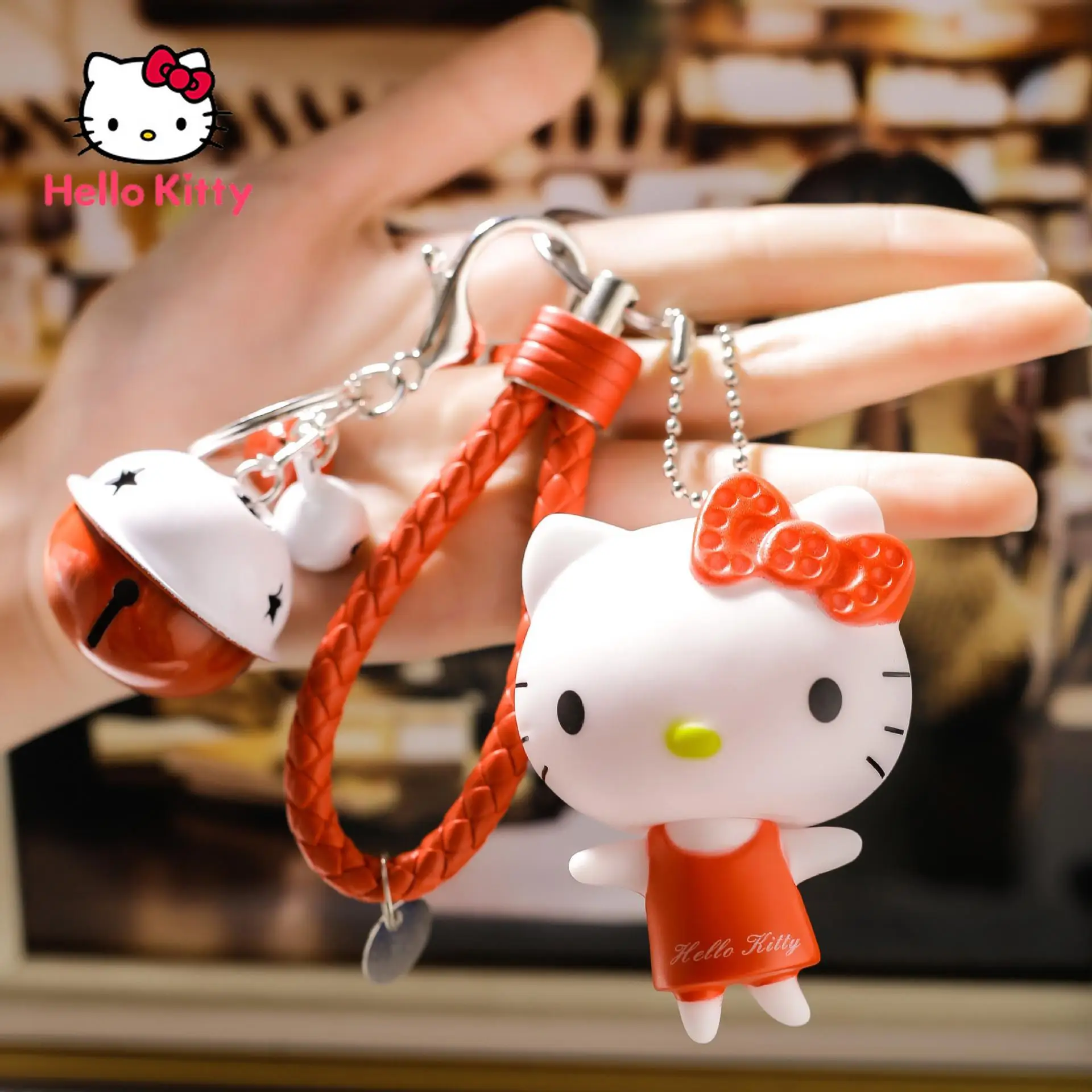 

Hello Kitty Keychain Pendant Car Key Jewelry Cute Buckle Men and Women Backpack Schoolbag Pendant Doll