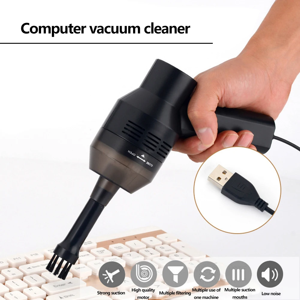 

Mini Handheld Vacuum Cleaner Air Duster for Computer Cleaning USB Powered/Rechargeable Keyboard Dust Brush for Laptop Desktop PC