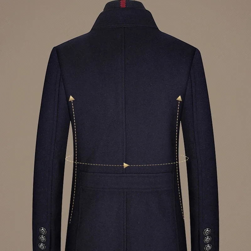 Классическое осенне-зимнее толстое искусственное пальто с отложным воротником