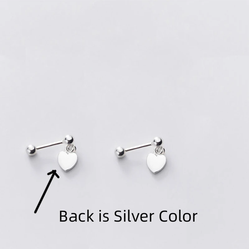 

La Monada Silver Stud Earrings For Girls Piercing Ear Women's Earrings Stud Heart Hanging Small Earrings For Women Silver 925
