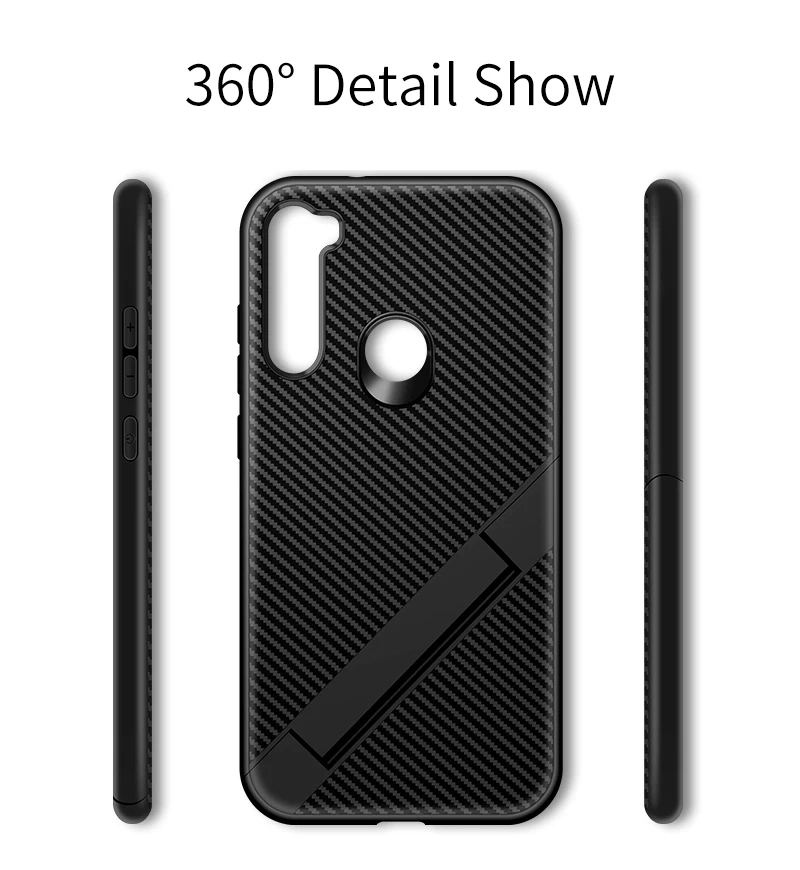 Для xiaomi Red mi Note 8 Pro 8T 8A чехол из мягкого силикона с подставкой углеродного волокна