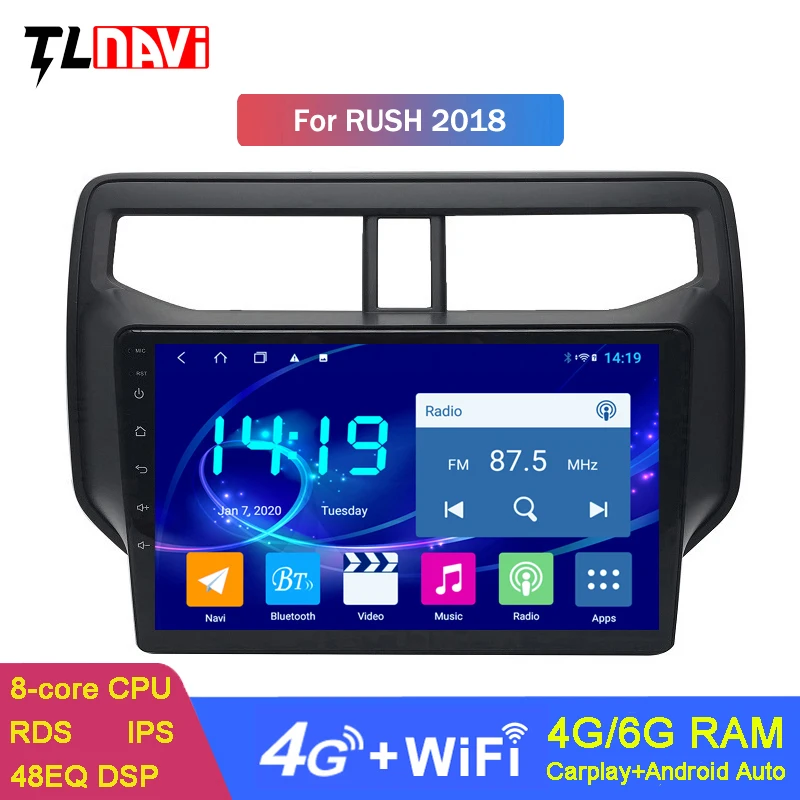 6G + 128G Восьмиядерный Android 10 автомобильный DVD GPS навигатор для Toyota Rush 2018 Авторадио