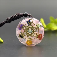 2021 orgone 7 chakra pendant natural crystal stones reiki healing energy generator emf radiation protection necklace