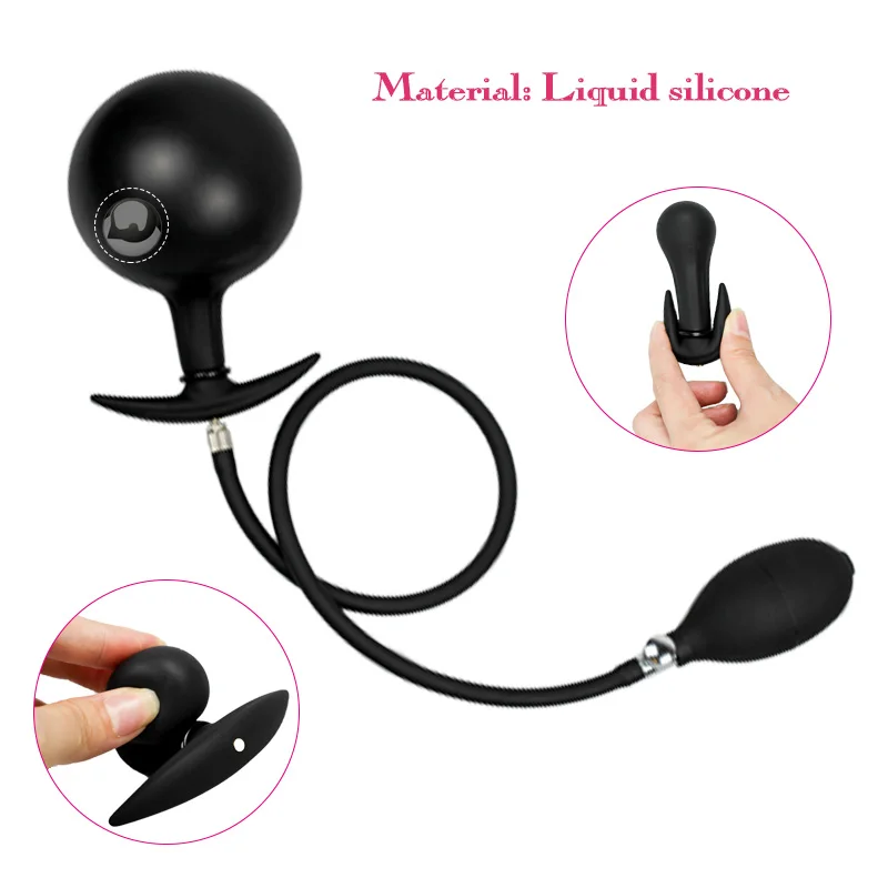 Inflatable Butt Plug Anal Balls Sextoy Built in Metal Beads Buttplug Vaginal anal dilator Pump Sex Toys for Adults Gay Men Women | Красота и