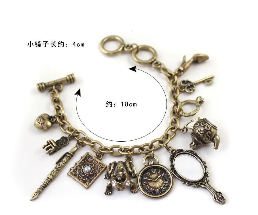 Модные рекламные зеркальные шармы лягушка часы браслет Многоэлементный Браслет