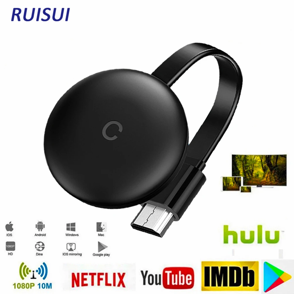 

2.4G Wireless WiFi Display Dongle 1080P TV Stick HDMI-Compatible Wireless Display Receiver for iOS Android Windows to TV Project