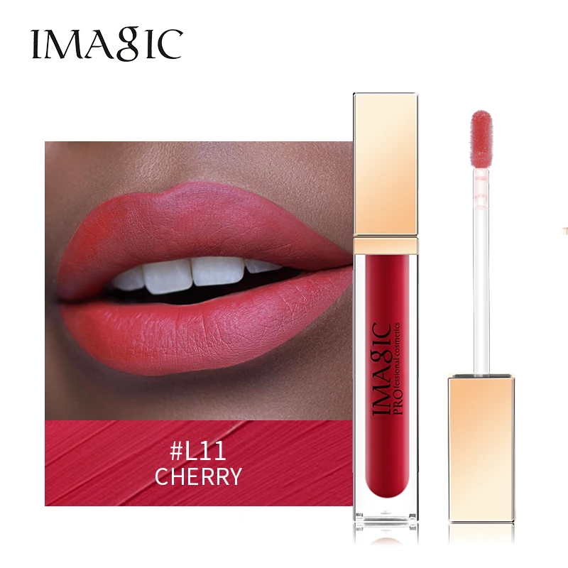 

IMAGIC Lipgloss Matte Lip Gloss Velvety Lipstick Liquid Matte Waterproof Lip Tint Full & Rich Sexy Lip Makeup Cosmetic 20 Colors