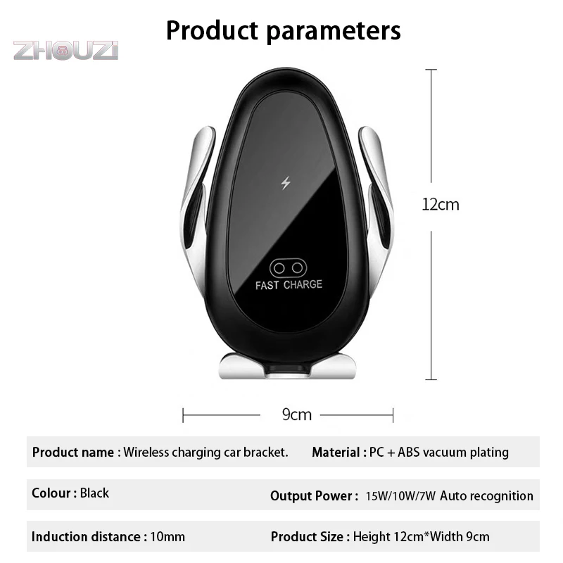 

15W Qi Car Wireless Charger Car Mobile Phone Holder Mounts GPS Stand Bracket For Mazda 3 Axela 2014-2019 Auto Accessories