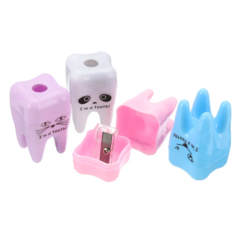 Замечательная точилка для карандашей в форме зубов 20 шт./лот школьная детская