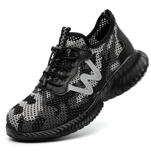 safety shoes 03 Дышащая защитная обувь со стальным носом для мужчин, легкие летние, не разбивающиеся, для пирсинга, для работы, тонкие сетчатые кроссовки для мужчин и wo мужчин - Цвет: safety shoes 03