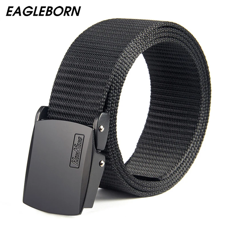 

Для мужчин ремень для отдыха плотная бак узор нейлоновый ремень Спорт на открытом воздухе Автоматическая пряжка с металлической пряжкой с черным пояском Армейский зеленый пояс цвета хаки Для мужчин