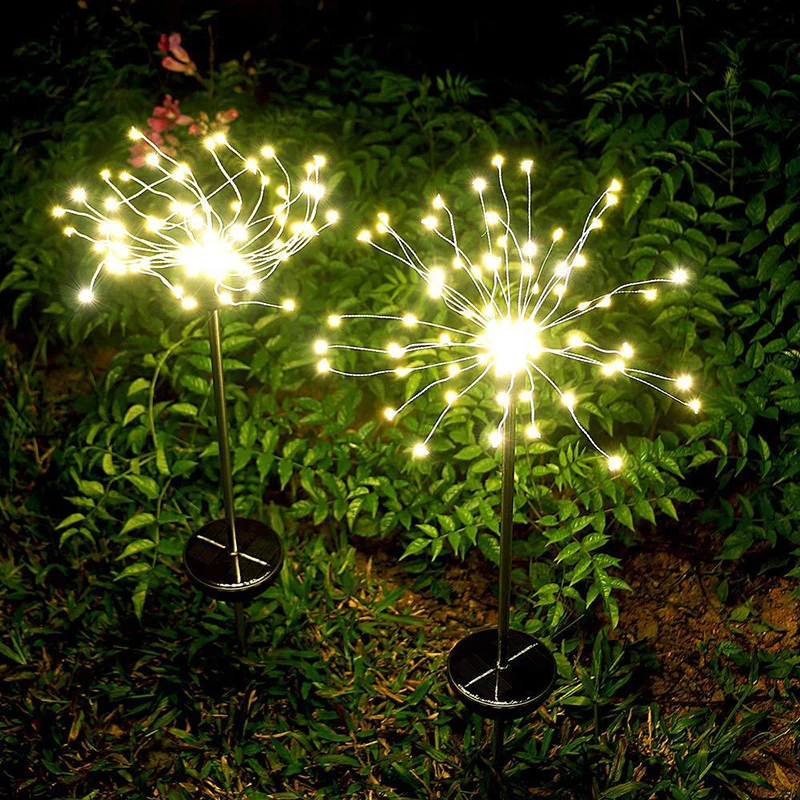 

Waterproof Solar Garden Fireworkes Lamp Christmas Fairy Lights Stake Outdoor Garden Paths Lawn Decoration LED Lamp Jardin Yard