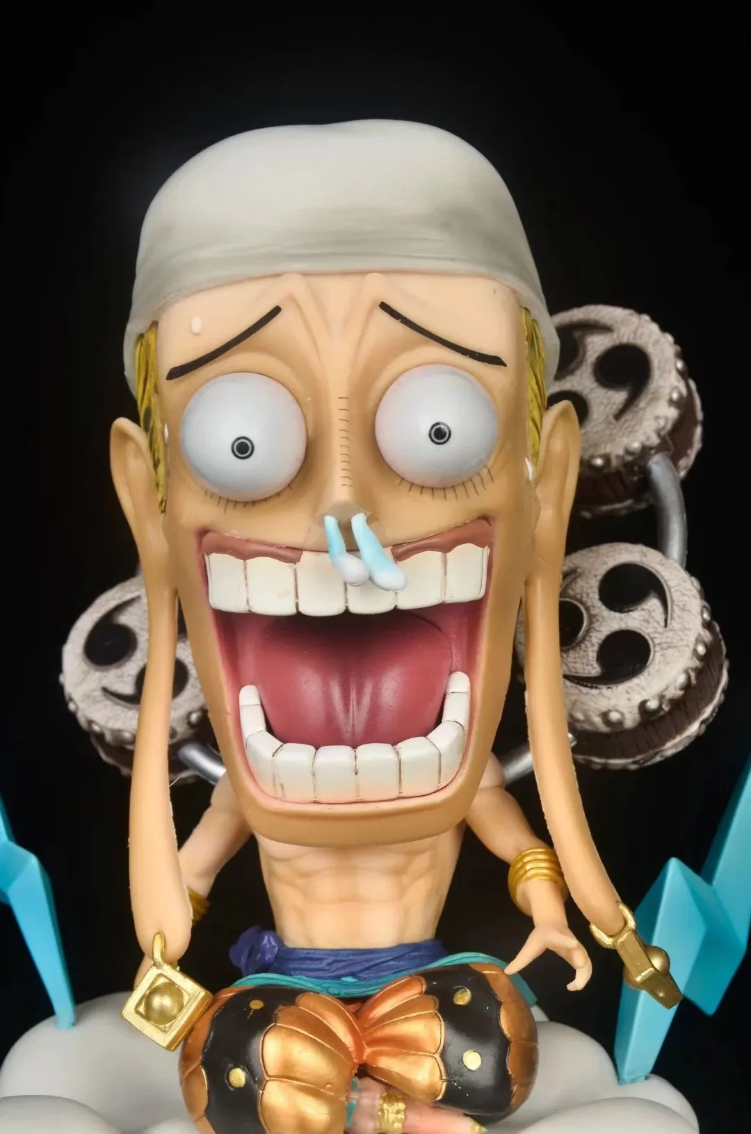 

Аниме One Piece Thor Enel Q Ver. Экшн-фигурка сидящего Бога GK статуя Эль фигурка из ПВХ Коллекционная модель Симпатичные игрушки подарки на день рожден...